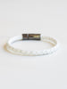White Italian Leather Bracelet
